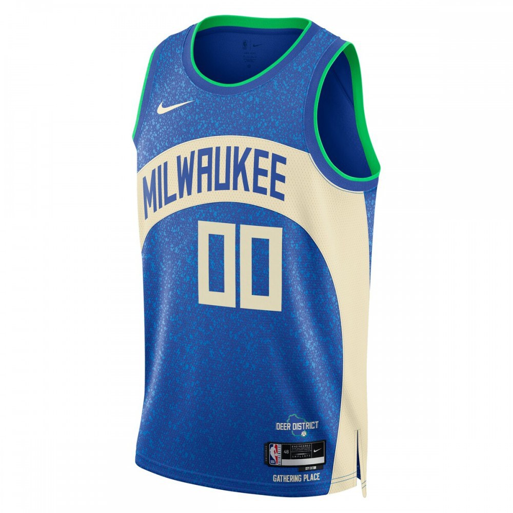 Milwaukee Bucks Unisex 2023/24 Custom Swingman Jersey - Royal - City Edition-Pro Kit Vault | Brand New 26/27 Sports Jerseys